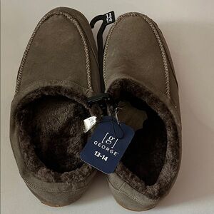 George Black and Brown Sole Slippers